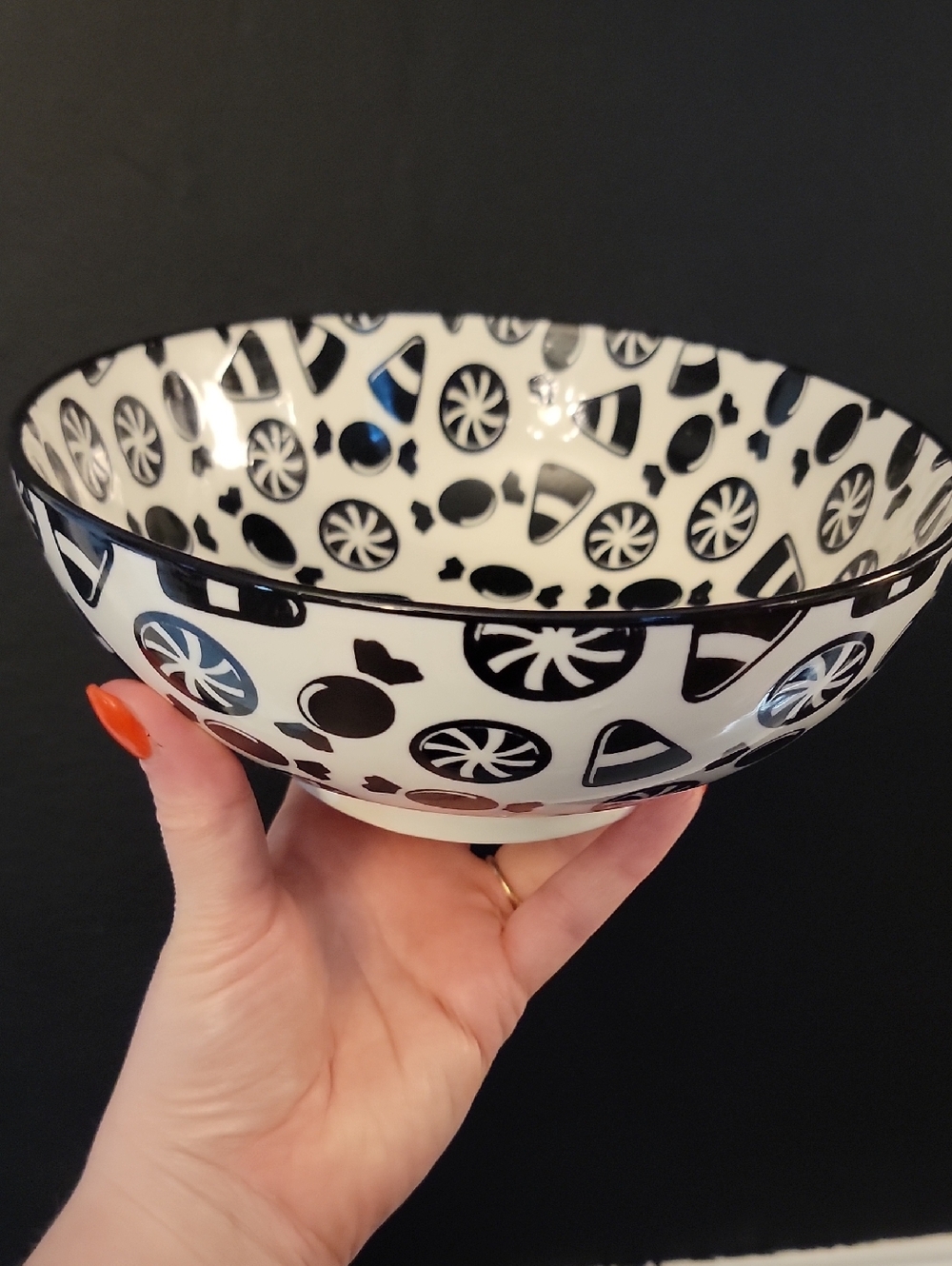 Coco + Lola 8" Candy Halloween Candy Corn Bowl Serving Dish